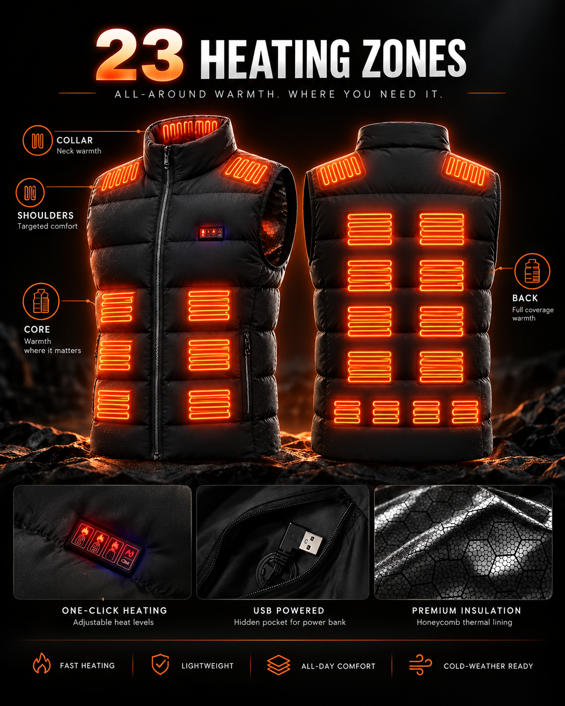 NOREVRA Core 23™ Heated Vest